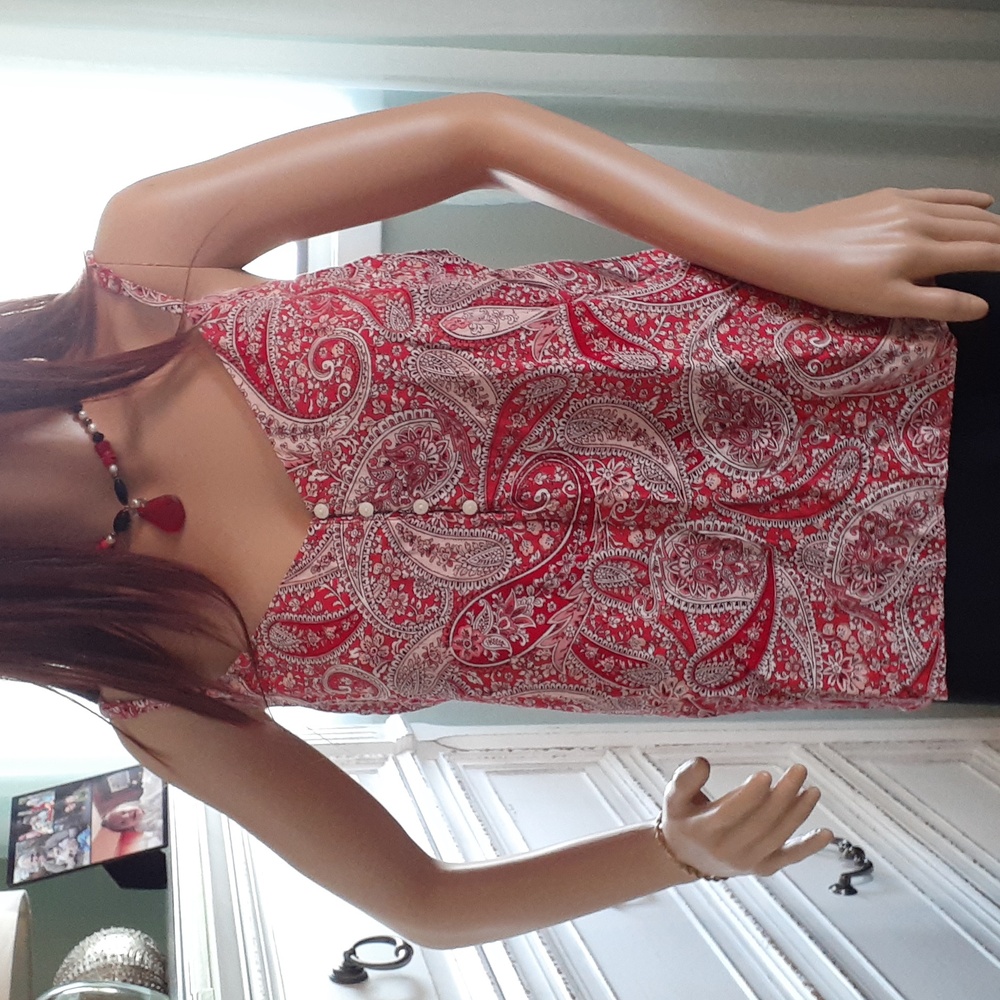 Old Navy size XL Paisley Floral Boho Semi-fitted Cami Top